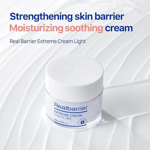 Real Barrier | Extreme Cream Light | Lightweight Daily Soft Face Moisturizer | Facial Moisturizing Cream with Hyaluronic A...