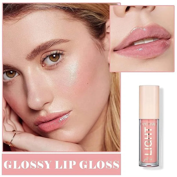 MAEPEOR Moisturizing Lipgloss Set 6PCS Smooth Hydrating Lip Gloss Neutral Nude Nourishing Glossy Lipgloss for Women and Gi...