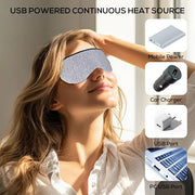 Heated Eye Mask for Dry Eyes, 5-Speed Timed Temperature Control, Digital Countdown, Warm Eye Compresses, Relieves Dry Eye ...