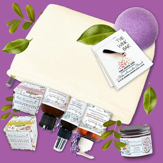 Natural Skincare Gift Set for Women – Hydrating Face Cleanser, Moisturizer & Eye Cream – Clean Beauty Facial Kit with Bota...