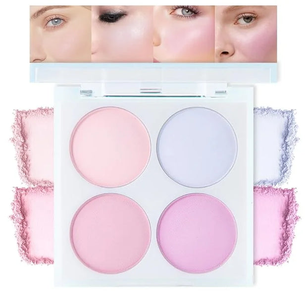 Face Blushes Quads, Matte Blush Makeup Palette, Light Pink Lavender Dark Pink and Mauve Cream Blushes Palette, Makeup for ...
