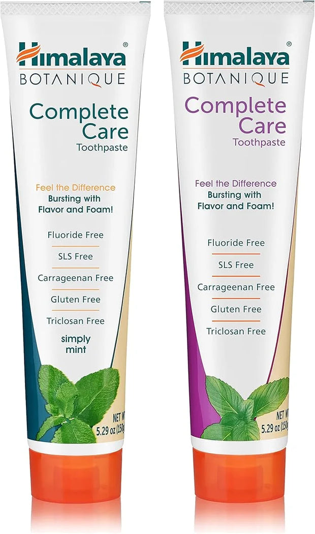 Himalaya Botanique Complete Care Toothpaste, Mint and Spearmint - Fluoride Free Toothpaste for Clean Teeth & Fresh Breath ...