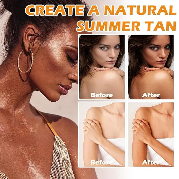 Tanning Gel Brown Tanning Luxe Gel Natural Tanning Accelerator Gel Tanning Bronzing Tan Skin Tanning Cream Balm for Sunbed...