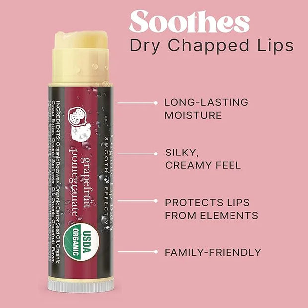 USDA Organic Lip Balm - USA Made with Natural Ingredients, 4 Pack Multi Flavor Lips Moisturizer, Moisturizing Lip Care, Be...