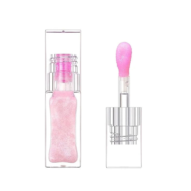 Magic Color Changing Moisturizing Lip Glow Oil - Big Brush Plumping Glimmer Lipstick, Fresh Texture, Hydrating, Non-Sticky...