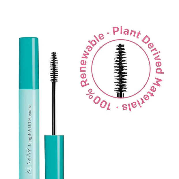 Almay Lengthening Mascara, Volume & Lift, Eye Makeup, Hypoallergenic and-Fragrance Free, 040 Waterproof Black, 0.24 fl oz....