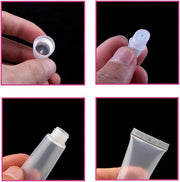 BlingKingdom 6pcs Lip Gloss Tubes 8ml Clear Soft Empty Lip Balm Containers Refillable Mini Cosmetic Tubes for Comestic Mak...