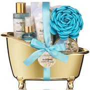 Spa Gift Baskets For Women - Luxury Bath Set With Jasmine & Lavender - Spa Kit Includes Body Wash, Bubble Bath, Lotion, Ba...