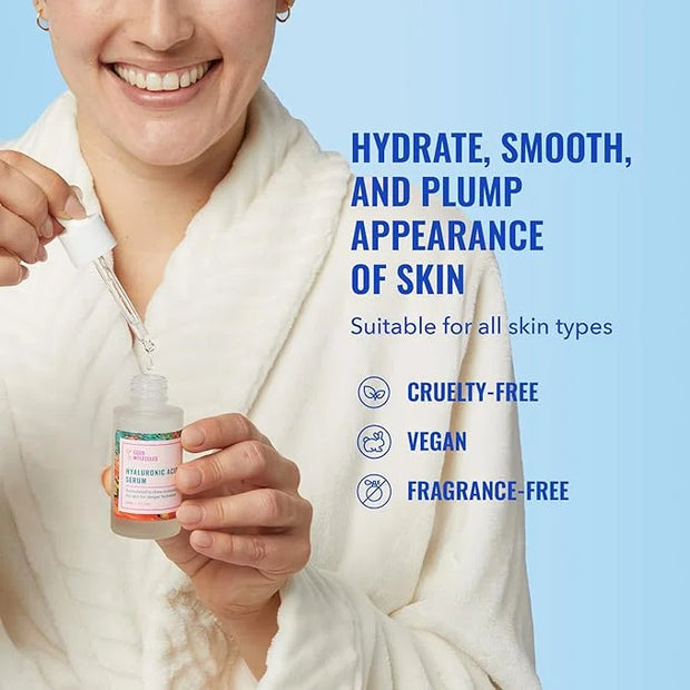 Good Molecules Hyaluronic Acid Serum - Hydrating, Non-greasy formula to Moisturize, Plump - 1% HA, Anti-aging, Water-Based...