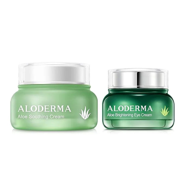 Aloderma Aloe Cream Set, 2 pieces - Brightening Eye Cream, Soothing Cream - Product Image
