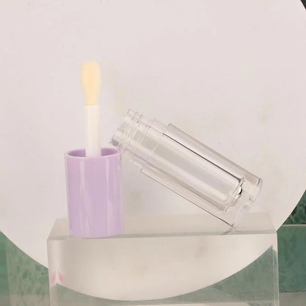 COSIDEA 14pcs Empty 6ml big doe foot wand Chunky lip gloss tubes for DIY lipgloss,Pink round lipgloss containers tubes wit...
