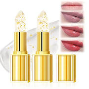 Transferproof Color Changing Lipstick, Gold Crystal Ph Lipstick Color Changing Lipsticks for Women Girls, Temperature Chan...