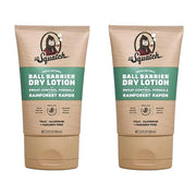 Dr. Squatch Ball Barrier Dry Lotion, No Mess Body Powder Lotion for Men, Made With Natural Ingredients - 2-Pack Rainforest...