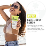 Raw Elements Face and Body Mineral Sunscreen SPF 30 Tube, Organic Sunblock Daily Protection, Non Toxic Reef Safe, Water Re...