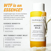 Farmacy Hydrating Essence - Hydrating Honey Milk Toner + Facial Essence to Soothe, Moisturize and Strengthen Skin Barrier ...