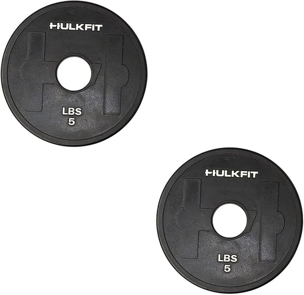 HulkFit 2-inch Rubber Coated Steel Weight Plates Set - Product Image