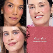 Wander Beauty Hydrating Powder Blush - Lightweight, Berry Blush Makeup with a Blurring, Satin Finish - Buildable Formula w...