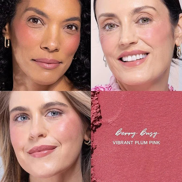 Wander Beauty Hydrating Powder Blush - Lightweight, Berry Blush Makeup with a Blurring, Satin Finish - Buildable Formula w...