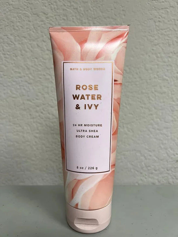 Bath and Body Works ROSE WATER & IVY Ultra Shea Body Cream 8 Ounce (2019 Limited Edition) - Product Image