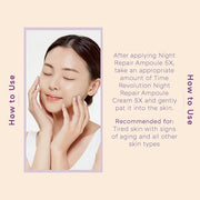 MISSHA Time Revolution Night Repair Ampoule Cream (5th Gen) 1.69 Fl Oz - Triple Fermented Deep-Sleep Night Cream - Overnig...