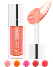 Hydrating Plumping Lip Glow Oil,Tinted Lip Gloss,Transparent Toot Lip Oil,Long Lasting Moisturizing Clear Glow Reviver Lip...