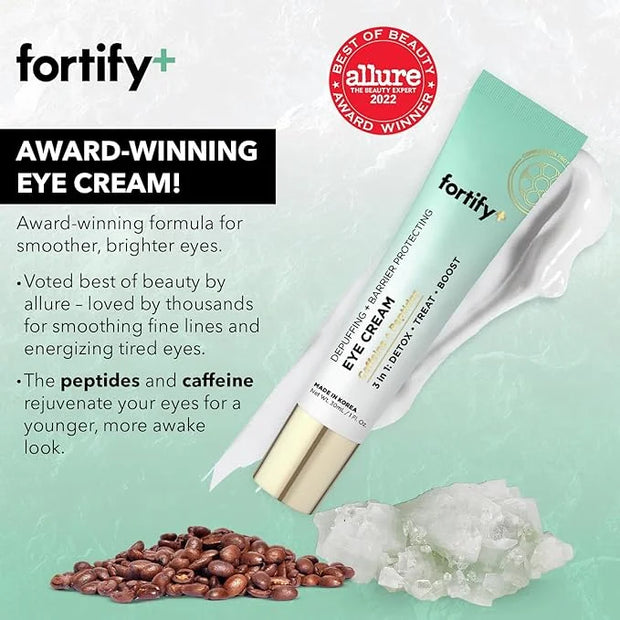 Fortify 9-in-1 Natural Skincare Eye Cream - Anti-Aging & Dark Circle Corrector, Dermatologist Tested - 30ML (Pack of 2) - ...