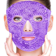 Cold Face Eye Masks Ice Face Mask Hot Cold Compress For Dark Circles, Puffiness, Migraines, Headache, Stress, Redness, Coo...