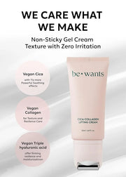 [K-Beauty] Bewants Cica Collagen Lifting Cream(1.7 fl oz) and Phyto Collagen Roll-On Eye Cream - Product Image