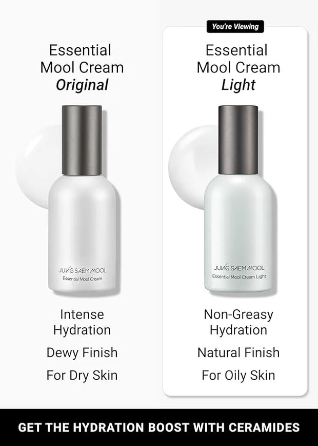 [JUNGSAEMMOOL OFFICIAL] Essential Mool Cream Light 1.7oz | Hydration Moisturizer | for Combination, Oily Skin - Product Image
