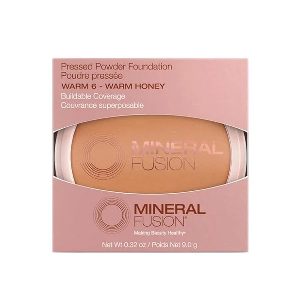 Mineral Fusion Pressed Powder Foundation, Warm 6, 0.32 Ounce (Pack of 2) - Product Image