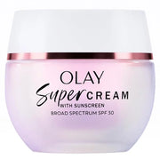 Olay Super Cream with Sunscreen SPF 30, 1.7 oz, Ultra Lightweight Face Moisturizer - Vitamin C & E, Hyaluronic Acid, Niaci...