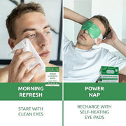 Steam Eye Mask for Dry Eyes with 5 Eyelid Cleansing Wipes, Self Heating Eye Compress for Dry Eyes, Soothe and Relax with 4...