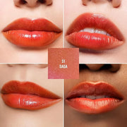 Oulac Moisture Shine Bright Red Lipstick - 2 in 1 Shimmer Lipstick & Lip Balm, Juicy & Glossy Finish, Long Lasting Hydrati...