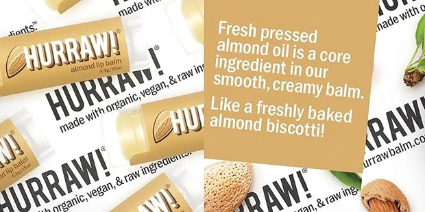 Hurraw! Almond, Coconut, Licorice Lip Balms, Palm
