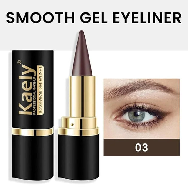Kaely Brown Gel Eyeliner Pencil,Waterproof Smudge Proof Eye Liner Pen,Cat Eye Goth Halloween Makeup,Eye Black Face Paint L...