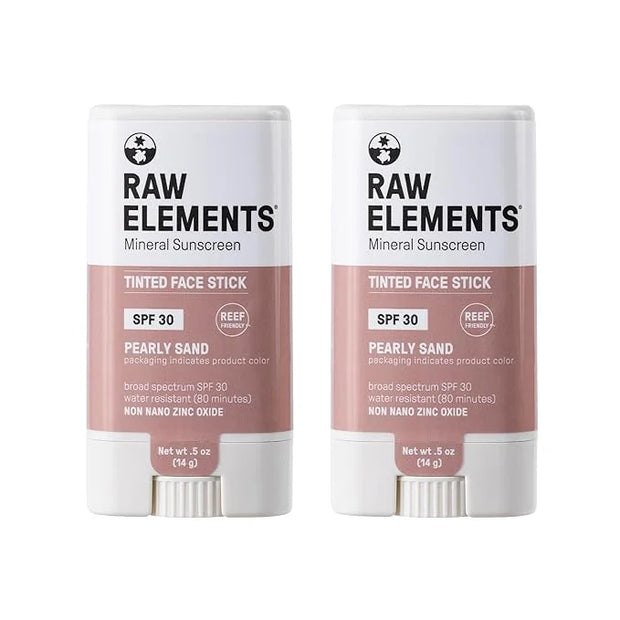 Raw Element Ultra-Moisturizing Face Tint Sunscreen, SPF 30+, Non Toxic Mineral Face Cream, Non Nano Zinc Oxide, Reef Frien...