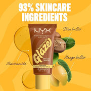 NYX PROFESSIONAL MAKEUP Buttermelt Glaze Soft Glow Skin Tint + SPF 30, Up To 12HR Wear, 07 Toffee Butta - Product Image