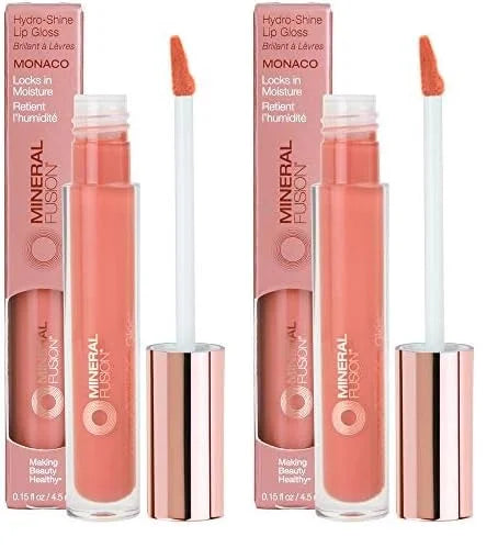 Mineral Fusion HydroShine Lip Gloss s, Monaco, 0.15 Ounce (Pack of 2) - Product Image
