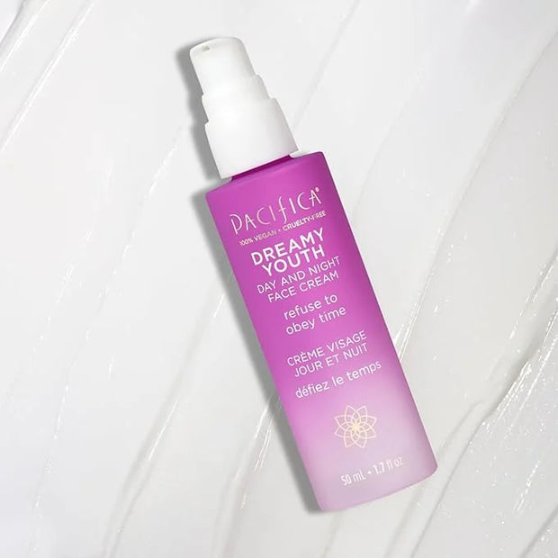 Pacifica Face Moisturizer Lotion - Dreamy Youth Day & Night Face Cream, Daily Skincare, Grapeseed Oil, Peptides, Hydrating...