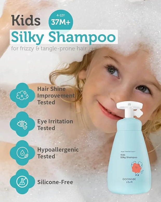 Kids' Silky Shampoo - Korean Kids Hair Softening Shampoo - Shiny and Glossy Hair for Weak, Frizzy and Tangle Prone Hair - ...