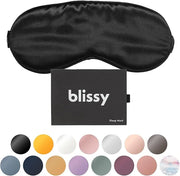 Blissy Silk Sleep Mask - Silk Eye Sleeping Mask for Women & Men for Total Blackout - Silk Eye Mask - 100% Pure Mulberry Si...