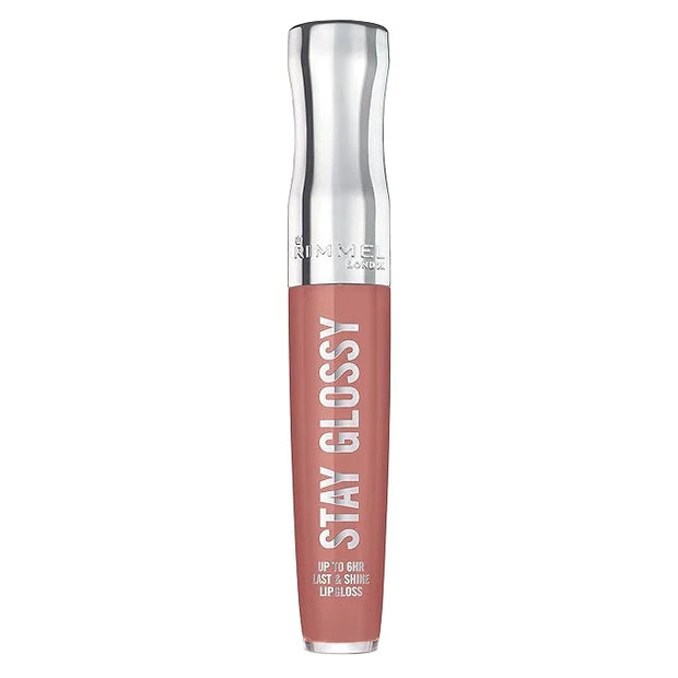 Rimmel Stay Glossy Lip Gloss - Non-Sticky and Lightweight Formula for Lip Color and Shine - 133 Bare Minimum, .18oz - Prod...