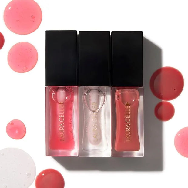 LAURA GELLER NEW YORK Fine Shine Glossy Lip Oil, Glass Half Full - Hydrating Squalane - Clear Lip Gloss - Product Image