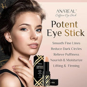 Caffeine Under Eye Balm: Hydrating Eye Brightener Stick Cream for Dark Circles & Puffiness, Anti-Wrinkle Korean Skincare T...