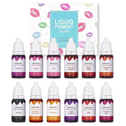 BONNIE CHOICE 12 Colors Liquid Lip Gloss Pigment Set, DIY Lipstick Liquid Pigment for Set Making Lip Gloss, DIY Lip Cosmet...