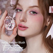 Flower Knows Strawberry Rococo Embossed Blush;Pink Matte Finish;Buildable & Blendable Powder Blush for cheeks,Natural Flus...
