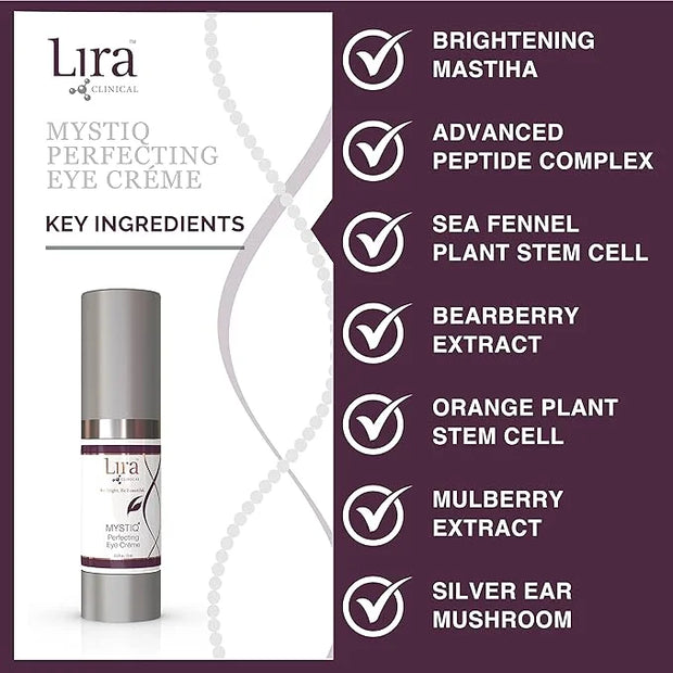Lira Clinical MYSTIQ Perfecting Eye Cream - Lifting Anti Aging Eye Cream with Collagen Peptides - 0.5 fl oz - Product Image