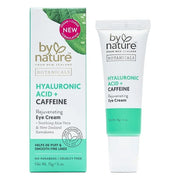 By Nature Botanicals Hyaluronic Acid & Caffeine Under Eye Cream - Firming & Refreshing Eye Cream for Dark Circles - Skinca...