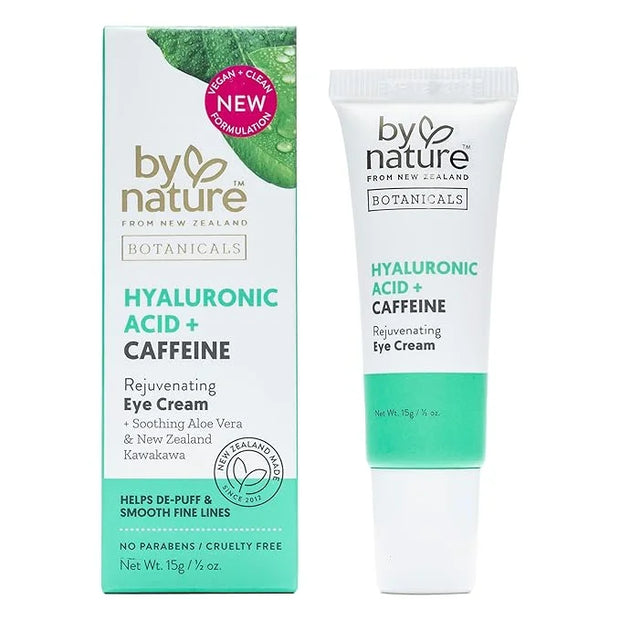 By Nature Botanicals Hyaluronic Acid & Caffeine Under Eye Cream - Firming & Refreshing Eye Cream for Dark Circles - Skinca...