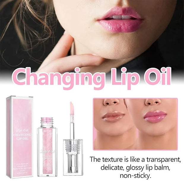 2PCS Magic Color Changing Lip Oil, Moisturizing Nourishing Lip Oil,Light Colour Gloss Non-sticky Lip Oil For Dry Lips Lip ...